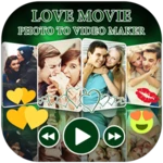 romantic love video maker android application logo